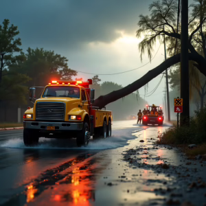 Tips for Towing in Rainy or Stormy Weather